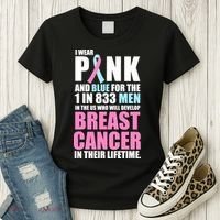 Fundraiser Male Breast Cancer Awareness Women's T-Shirt thumb 3