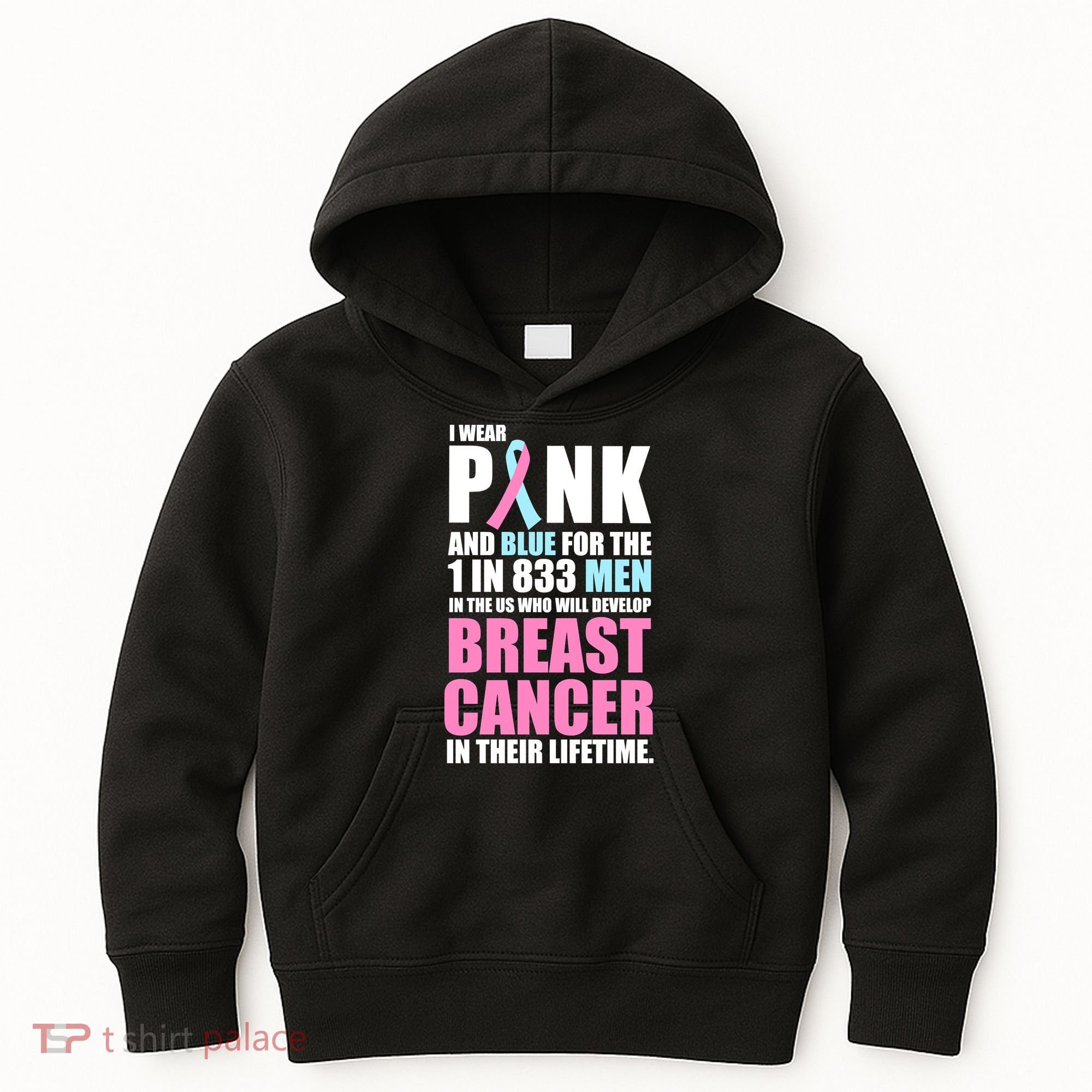 Fundraiser Male Breast Cancer Awareness Kids Hoodie