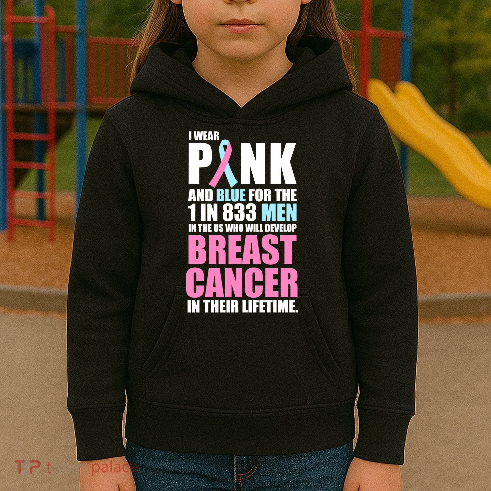 Fundraiser Male Breast Cancer Awareness Kids Hoodie