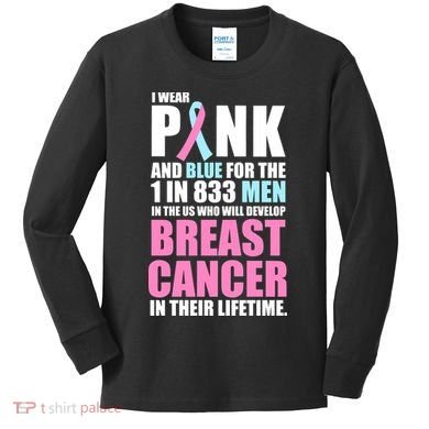 Fundraiser Male Breast Cancer Awareness Kids Long Sleeve Shirt