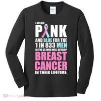 Fundraiser Male Breast Cancer Awareness Kids Long Sleeve Shirt thumb 0