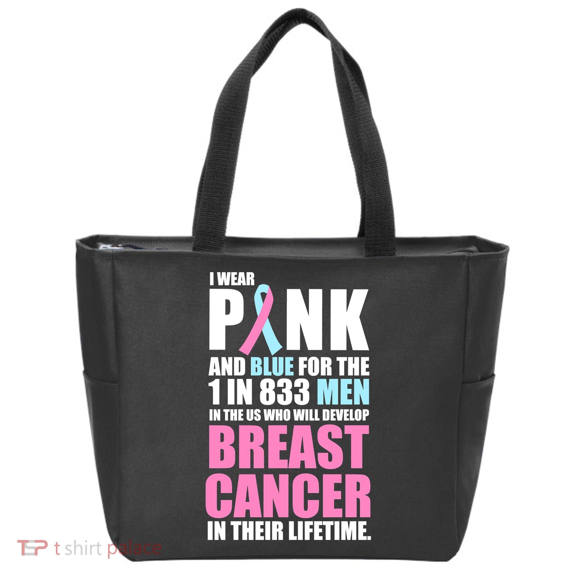 Fundraiser Male Breast Cancer Awareness Tote Bag