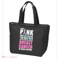 Fundraiser Male Breast Cancer Awareness Tote Bag thumb 3