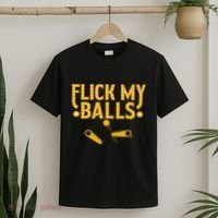 Flick My Balls Retro Vintage Multiball Pinball Arcade Game T-Shirt thumb 2