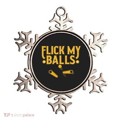Flick My Balls Retro Vintage Multiball Pinball Arcade Game Ornament