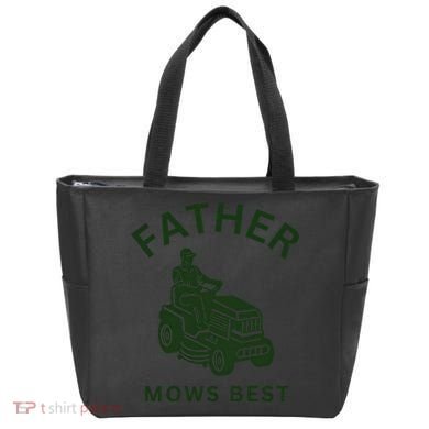 Father Mows Best Family Daddy Dad Tote Bag