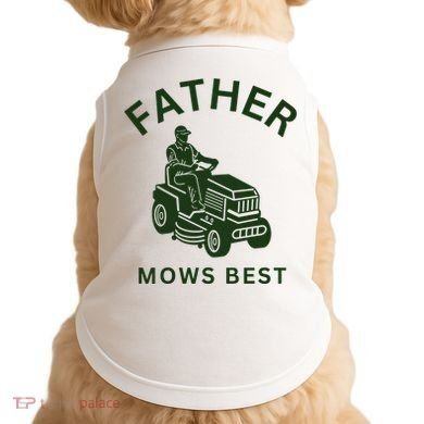 Father Mows Best Family Daddy Dad Doggie Tank