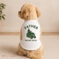 Father Mows Best Family Daddy Dad Doggie Tank thumb 2