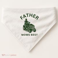Father Mows Best Family Daddy Dad USA-Made Doggie Bandana thumb 0