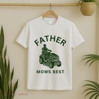 Father Mows Best Family Daddy Dad T-Shirt thumb 2
