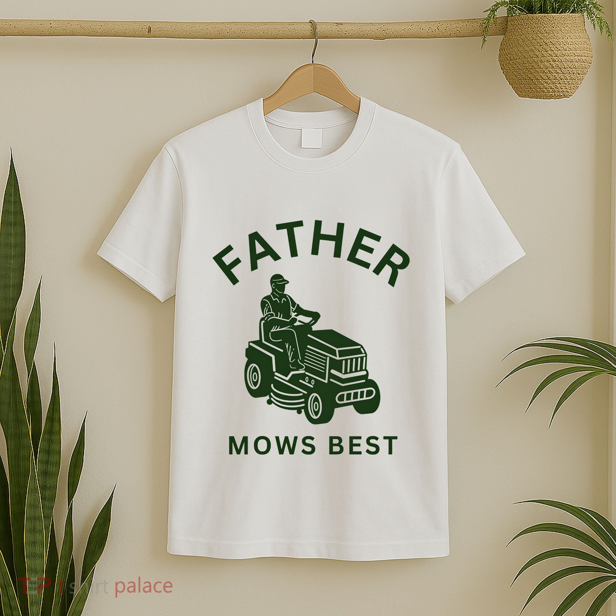 Father Mows Best Family Daddy Dad T-Shirt
