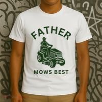Father Mows Best Family Daddy Dad T-Shirt thumb 3