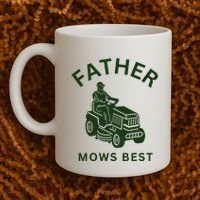 Father Mows Best Family Daddy Dad Coffee Mug thumb 2