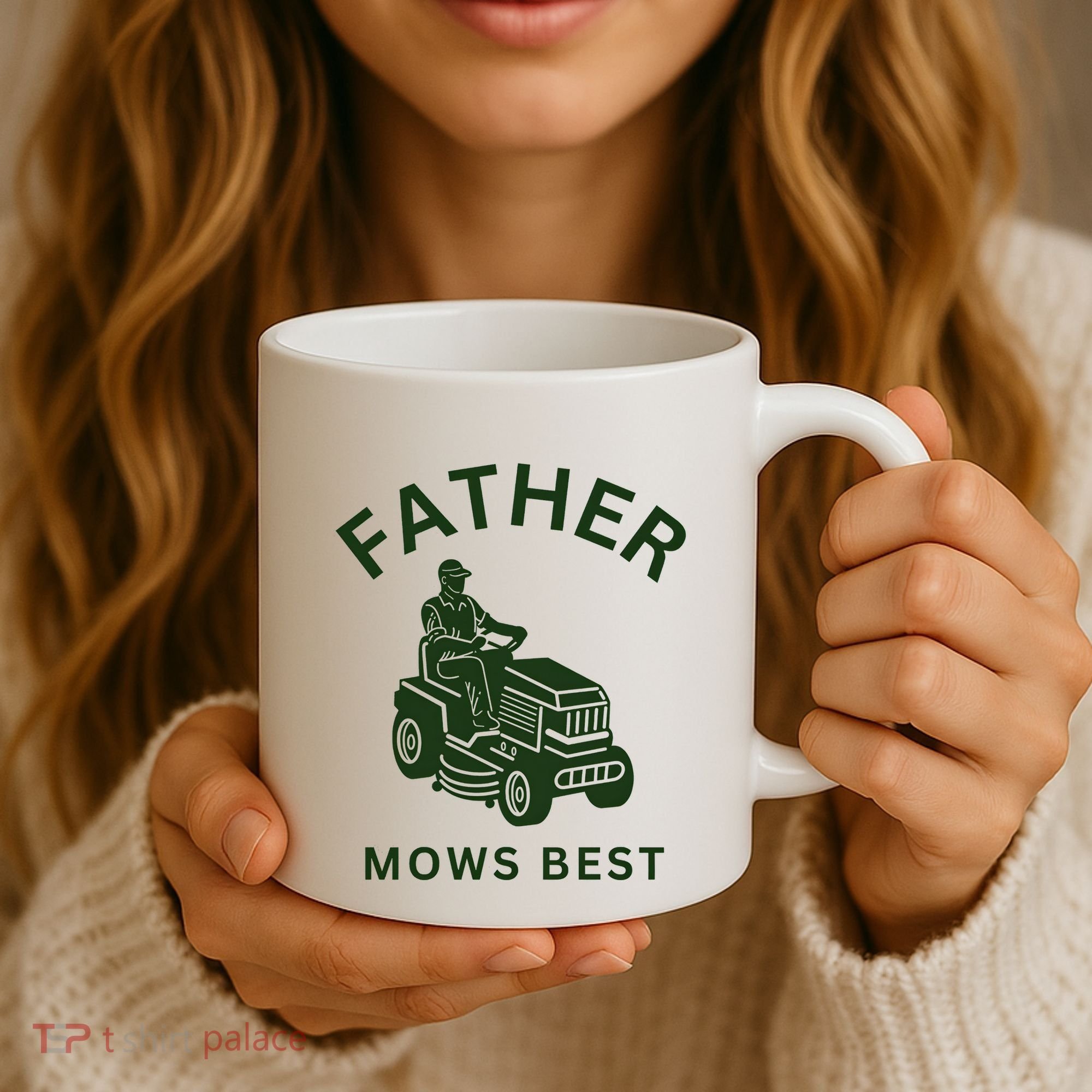 Father Mows Best Family Daddy Dad Coffee Mug