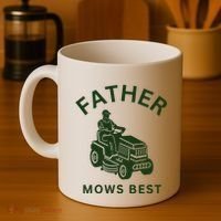 Father Mows Best Family Daddy Dad Coffee Mug thumb 4