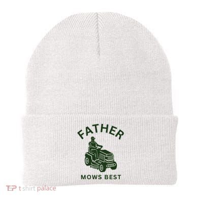 Father Mows Best Family Daddy Dad Beanie