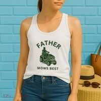 Father Mows Best Family Daddy Dad Women's Tank Top thumb 2