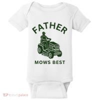 Father Mows Best Family Daddy Dad Baby Bodysuit thumb 0