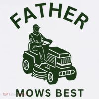 Father Mows Best Family Daddy Dad Hat thumb 2