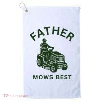 Father Mows Best Family Daddy Dad Golf Towel thumb 0