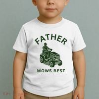 Father Mows Best Family Daddy Dad Toddler T-Shirt thumb 2