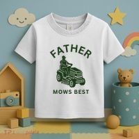 Father Mows Best Family Daddy Dad Toddler T-Shirt thumb 3
