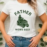 Father Mows Best Family Daddy Dad Women's T-Shirt thumb 2