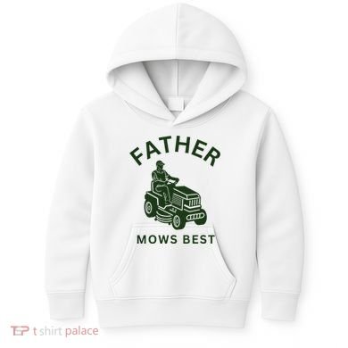 Father Mows Best Family Daddy Dad Kids Hoodie
