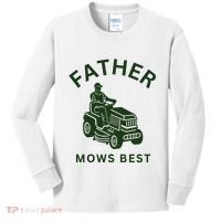 Father Mows Best Family Daddy Dad Kids Long Sleeve Shirt thumb 0