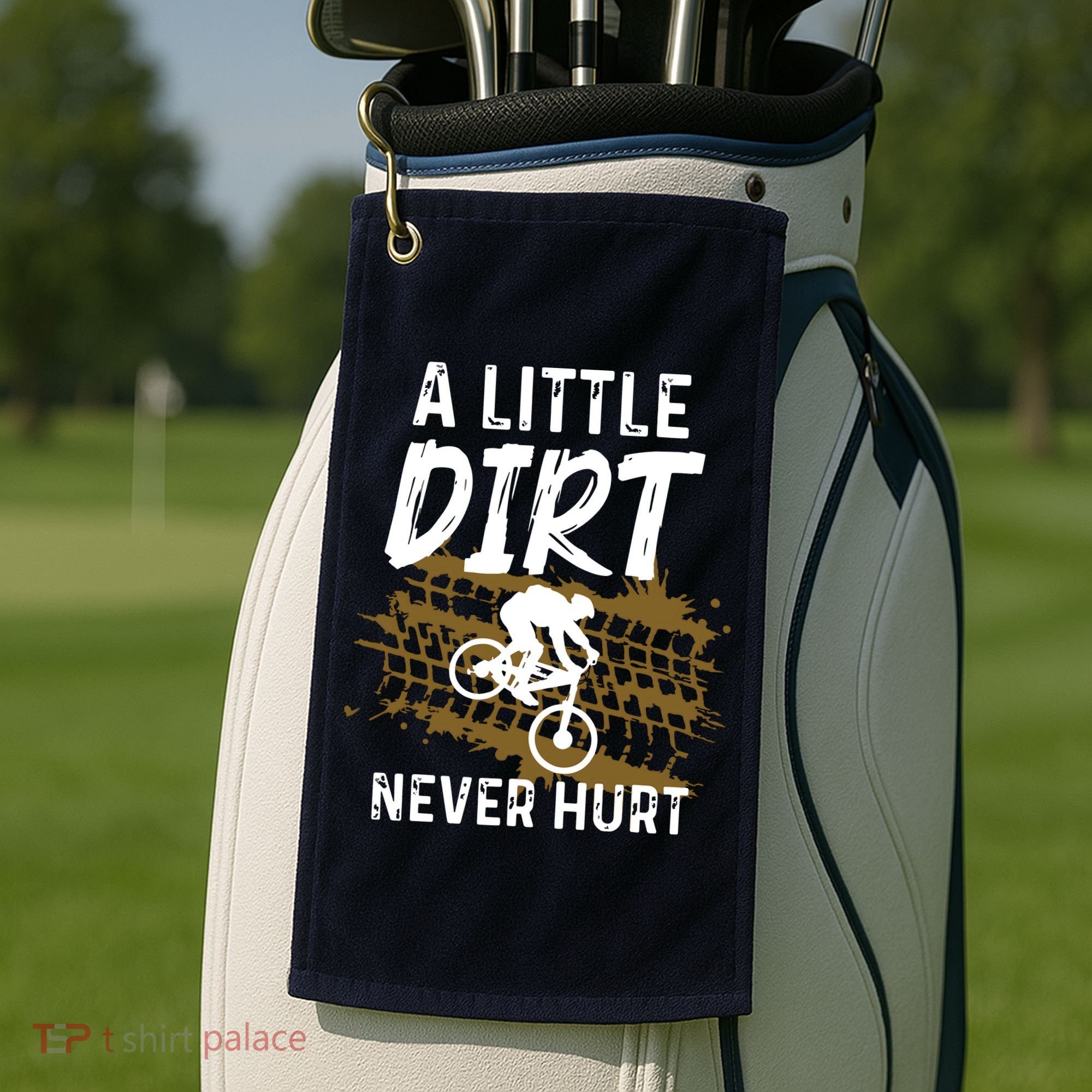 Funny Mountain Bike Gift For Mountain Biker Men Women MTB Golf Towel