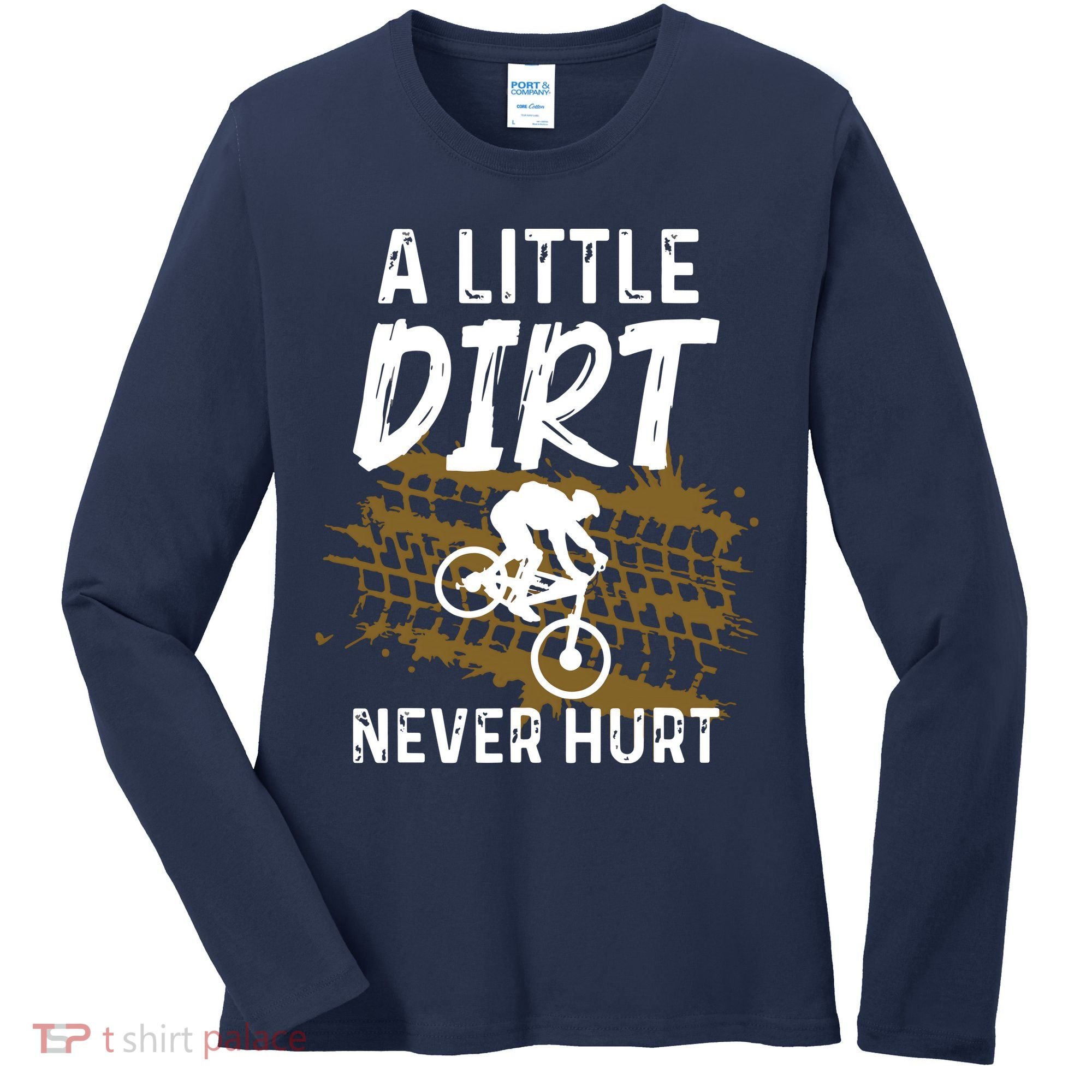 Funny Mountain Bike Gift For Mountain Biker Men Women MTB Women's Long Sleeve Shirt