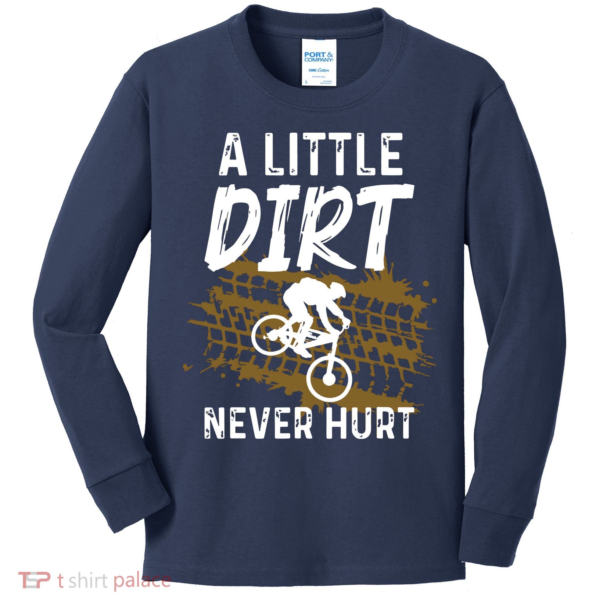 Funny Mountain Bike Gift For Mountain Biker Men Women MTB Kids Long Sleeve Shirt