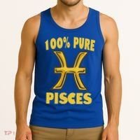 February March Birthday Pure Pisces Astrology Horoscope Gift Tank Top thumb 3