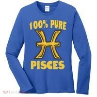 February March Birthday Pure Pisces Astrology Horoscope Gift Women's Long Sleeve Shirt thumb 0