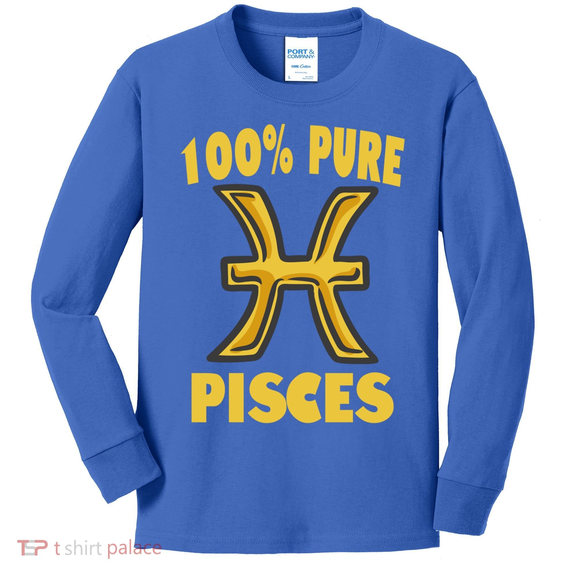 February March Birthday Pure Pisces Astrology Horoscope Gift Kids Long Sleeve Shirt