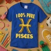 February March Birthday Pure Pisces Astrology Horoscope Gift Kids T-Shirt thumb 3