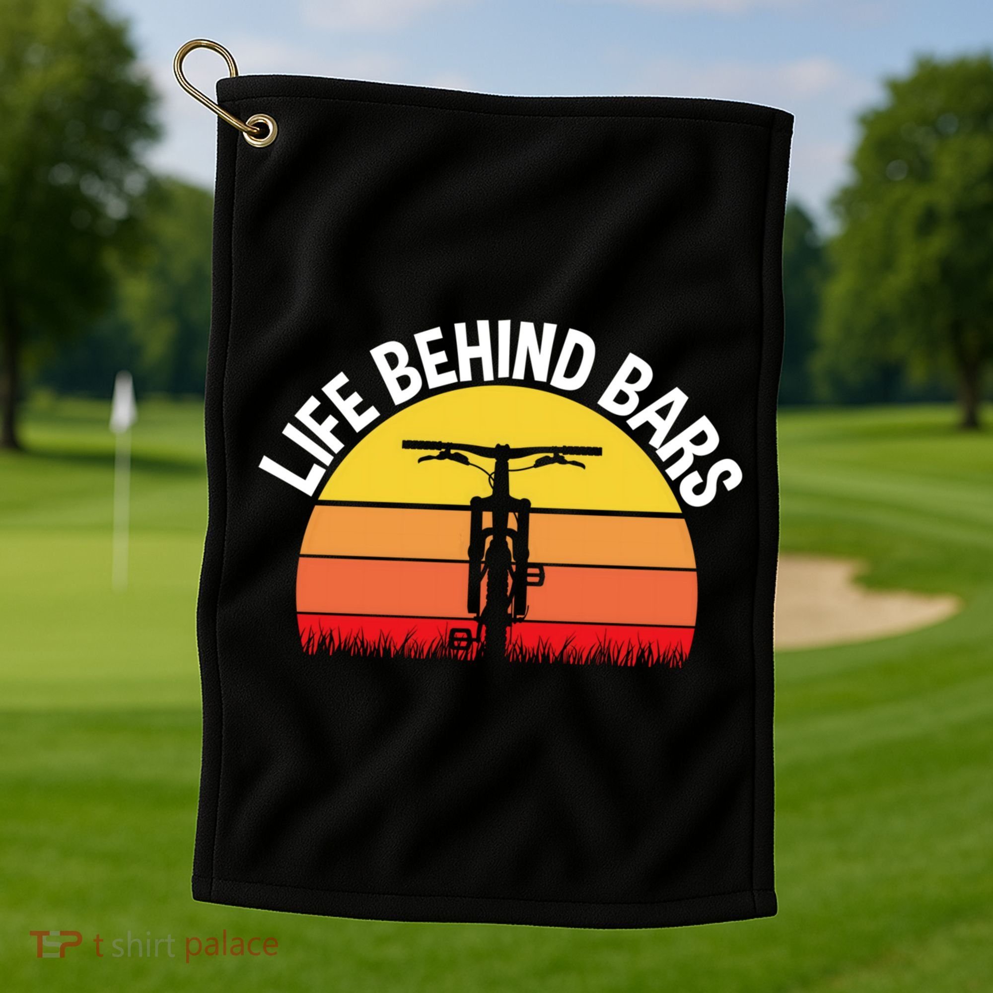 Funny Mountain Bike Bicycle Life Behind Bars Meaningful Gift Golf Towel