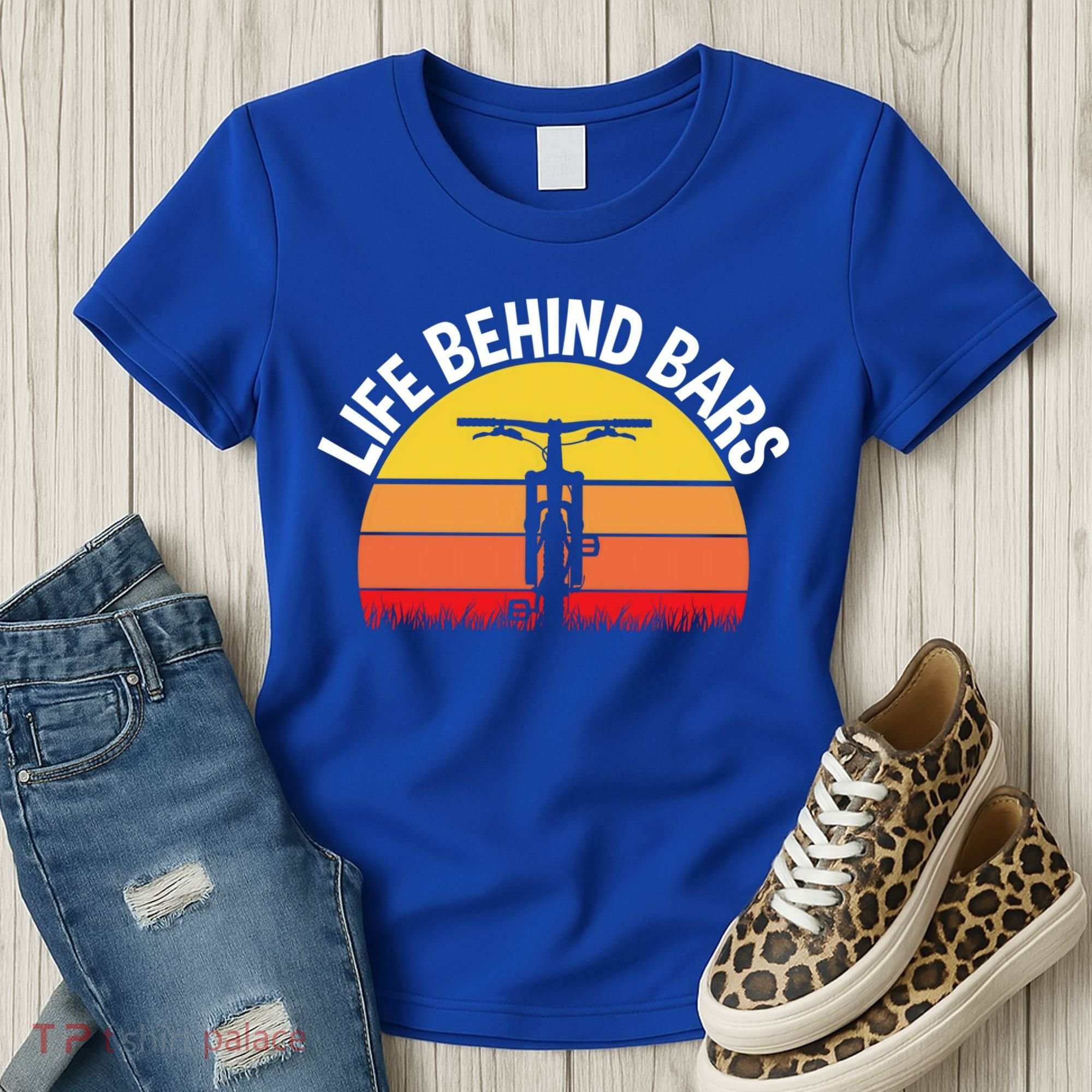 Funny Mountain Bike Bicycle Life Behind Bars Meaningful Gift Women's T-Shirt