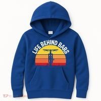 Funny Mountain Bike Bicycle Life Behind Bars Meaningful Gift Kids Hoodie thumb 0
