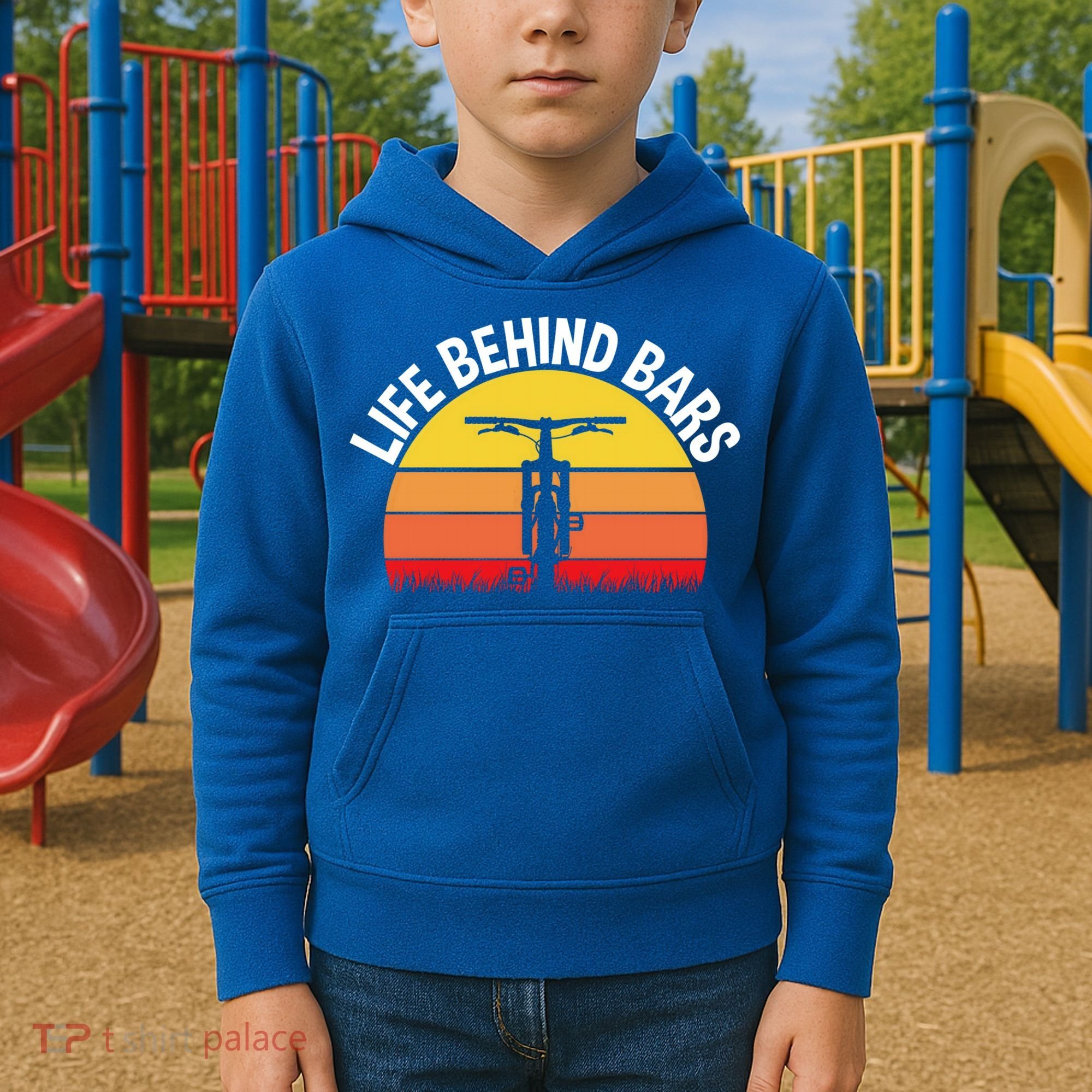 Funny Mountain Bike Bicycle Life Behind Bars Meaningful Gift Kids Hoodie