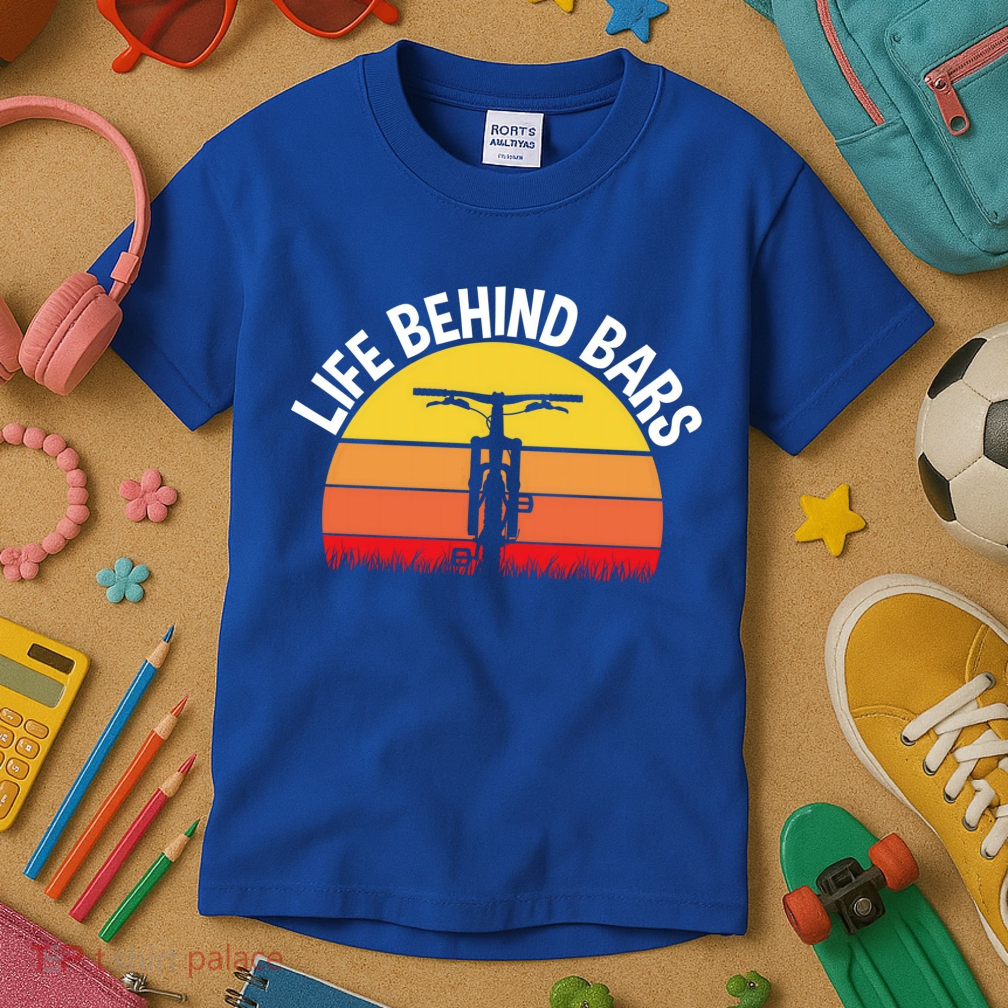 Funny Mountain Bike Bicycle Life Behind Bars Meaningful Gift Kids T-Shirt
