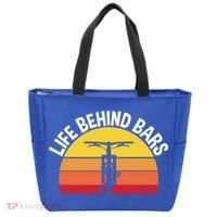 Funny Mountain Bike Bicycle Life Behind Bars Meaningful Gift Tote Bag thumb 0