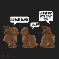 Funny My Butt Hurts Bunny Chocolate Easter Cool Gift Women's Sweatshirt thumb 2
