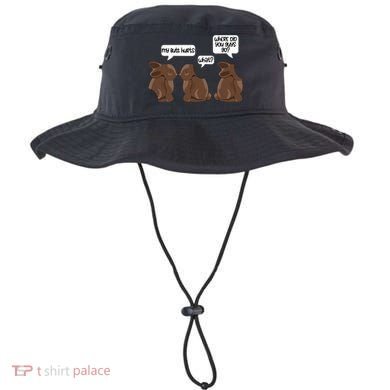 Funny My Butt Hurts Bunny Chocolate Easter Cool Gift Bucket Hat