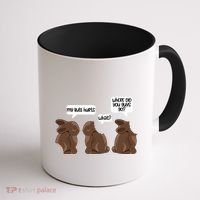 Funny My Butt Hurts Bunny Chocolate Easter Cool Gift Coffee Mug thumb 1
