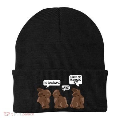 Funny My Butt Hurts Bunny Chocolate Easter Cool Gift Beanie