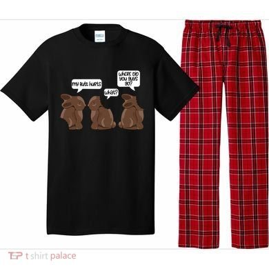 Funny My Butt Hurts Bunny Chocolate Easter Cool Gift Pajama Set
