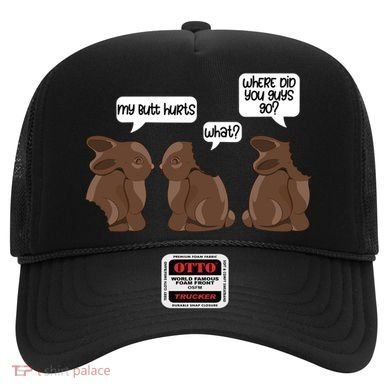 Funny My Butt Hurts Bunny Chocolate Easter Cool Gift Hat
