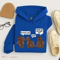 Funny My Butt Hurts Bunny Chocolate Easter Cool Gift Hoodie thumb 4