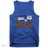 Funny My Butt Hurts Bunny Chocolate Easter Cool Gift Tank Top thumb 0